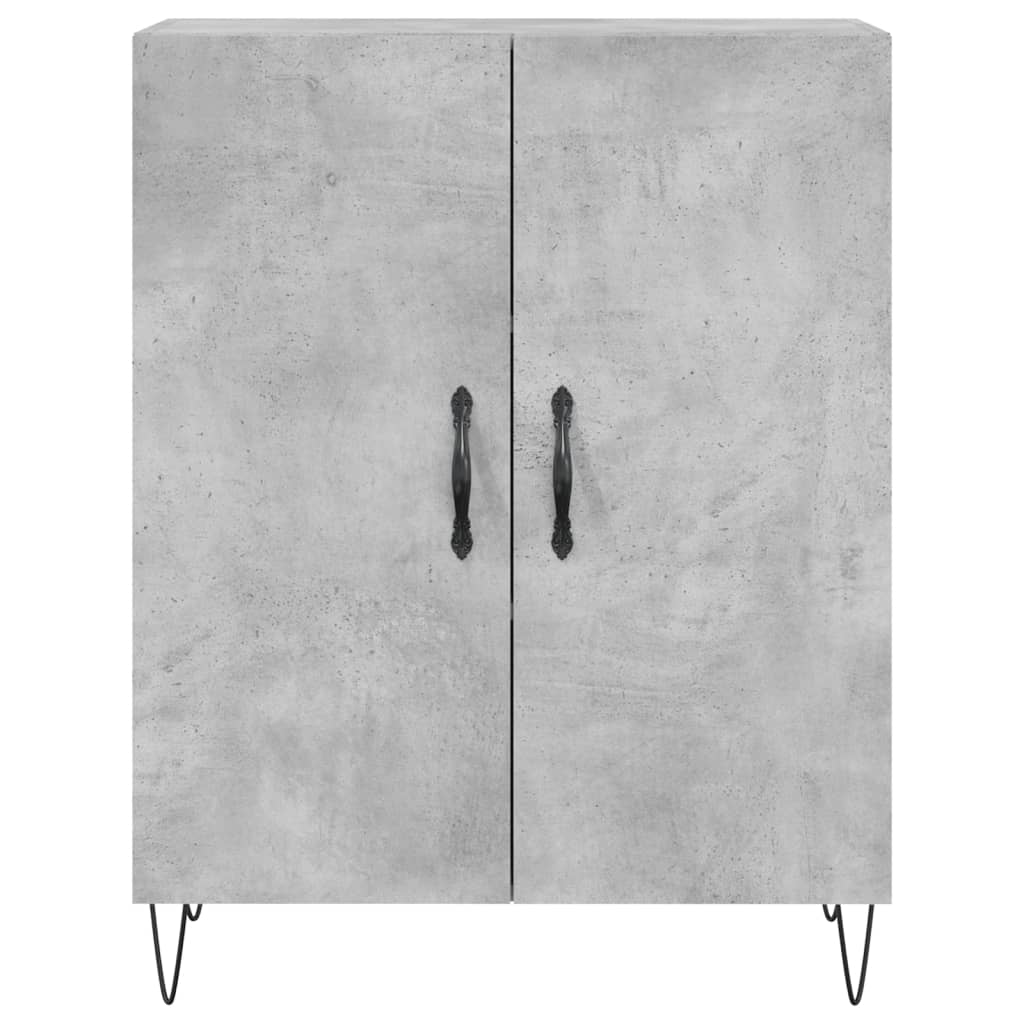 vidaXL Credenza Grigio Cemento 69,5x34x90 cm in Legno Multistrato