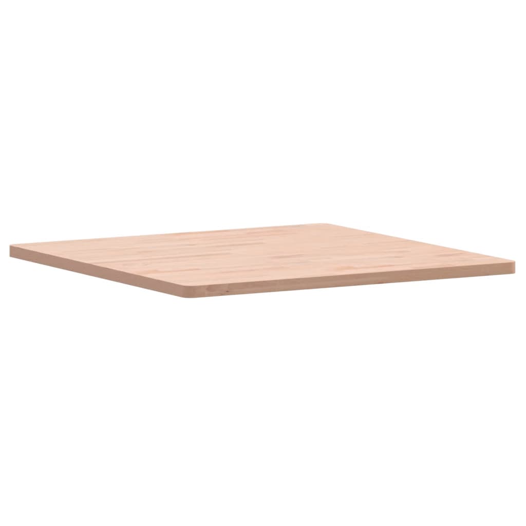 vidaXL Piano per Tavolo 80x80x2,5 cm Quadrato Legno Massello di Faggio