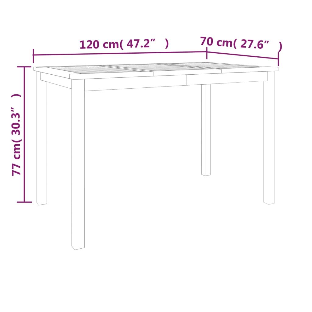 vidaXL Set da Pranzo da Giardino 7 pz in Legno Massello di Teak