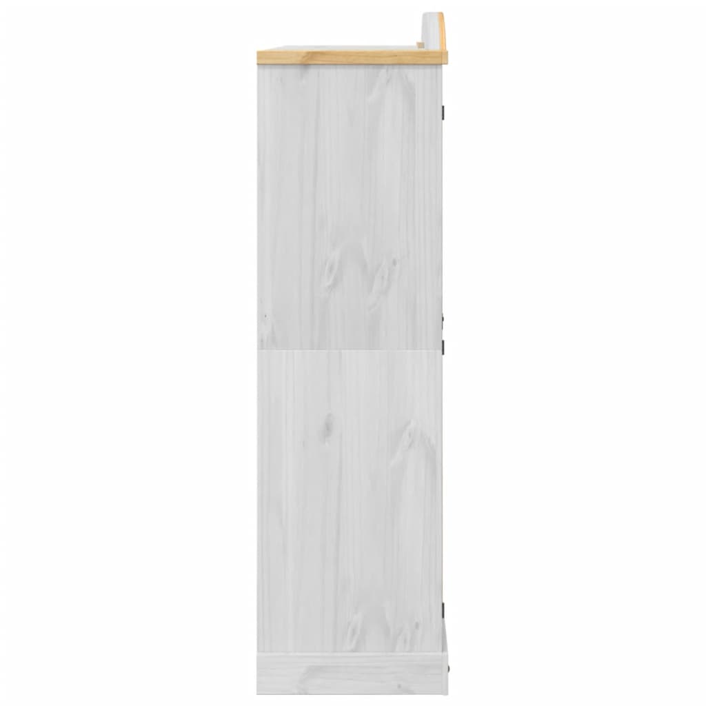 vidaXL Armadio Corona Bianco 151,5x52x186 cm in Legno Massello di Pino