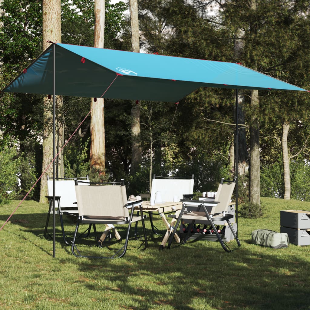 vidaXL Telone da Campeggio Blu 360x294 cm Impermeabile