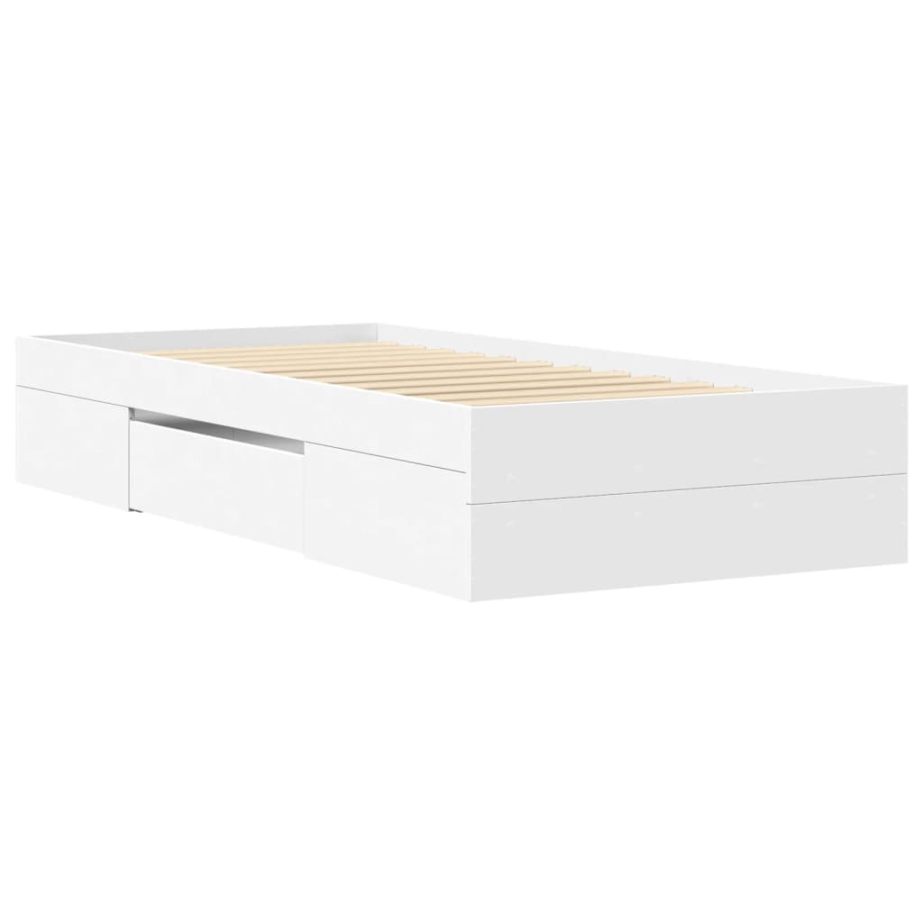 vidaXL Giroletto Bianco 75x190 cm in Legno Multistrato