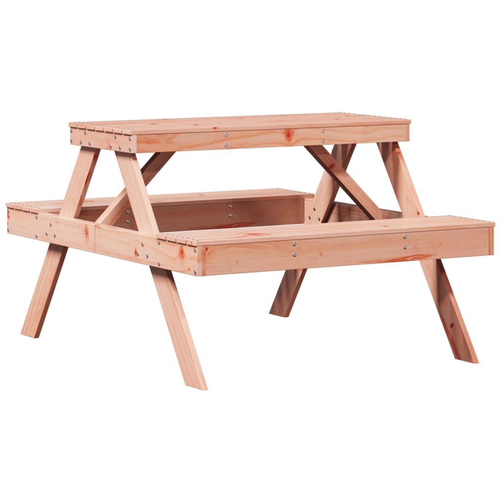 vidaXL Tavolo da Picnic 105x134x75 cm in Legno Massello di Douglas