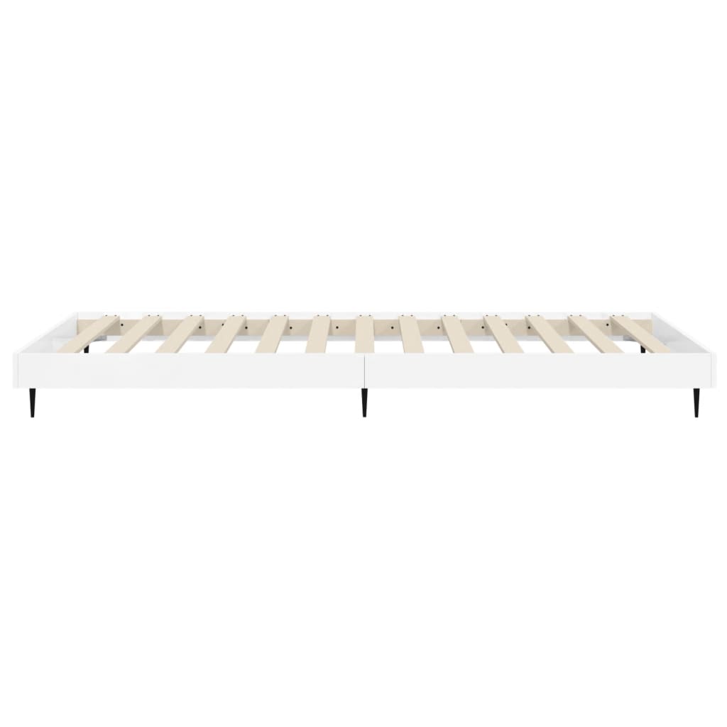 vidaXL Giroletto Bianco Lucido 90x190 cm in Legno Multistrato