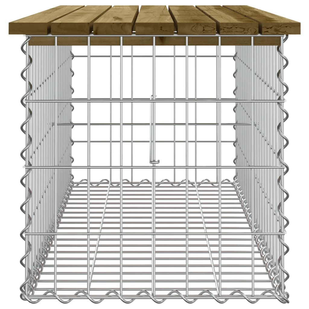 vidaXL Panca da Giardino Design Gabbione 103x44x42 cm Pino Impregnato