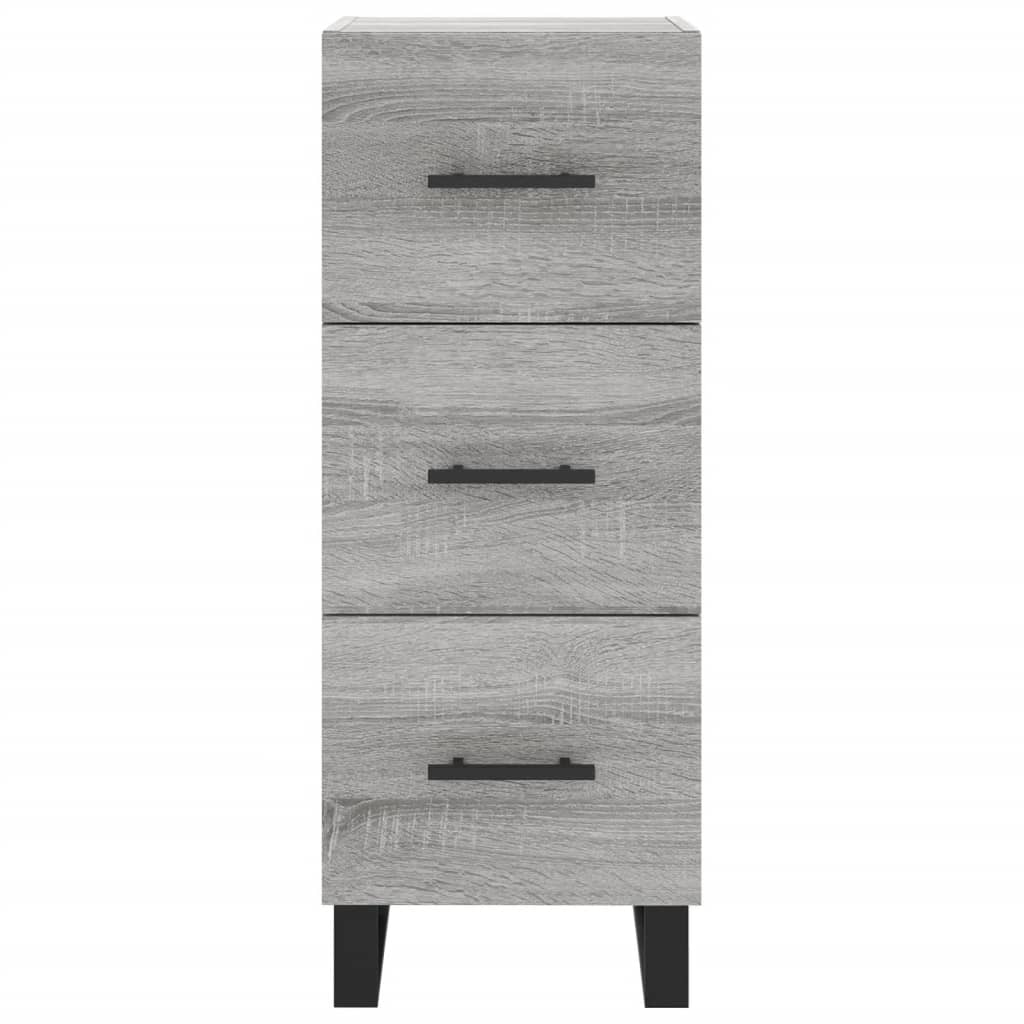 vidaXL Credenza Grigio Sonoma 34,5x34x180 cm in Legno Multistrato