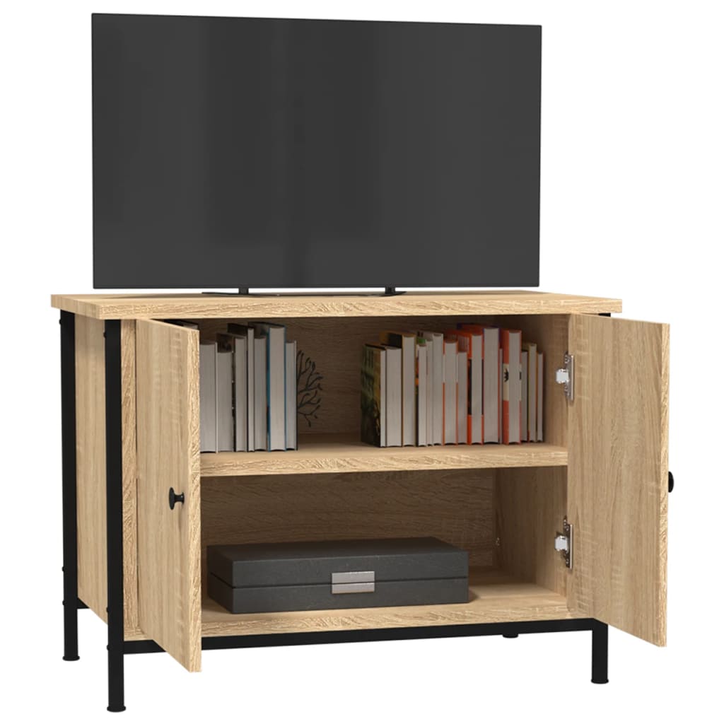 vidaXL Mobile TV con Ante Rovere Sonoma 60x35x45 cm Legno Multistrato