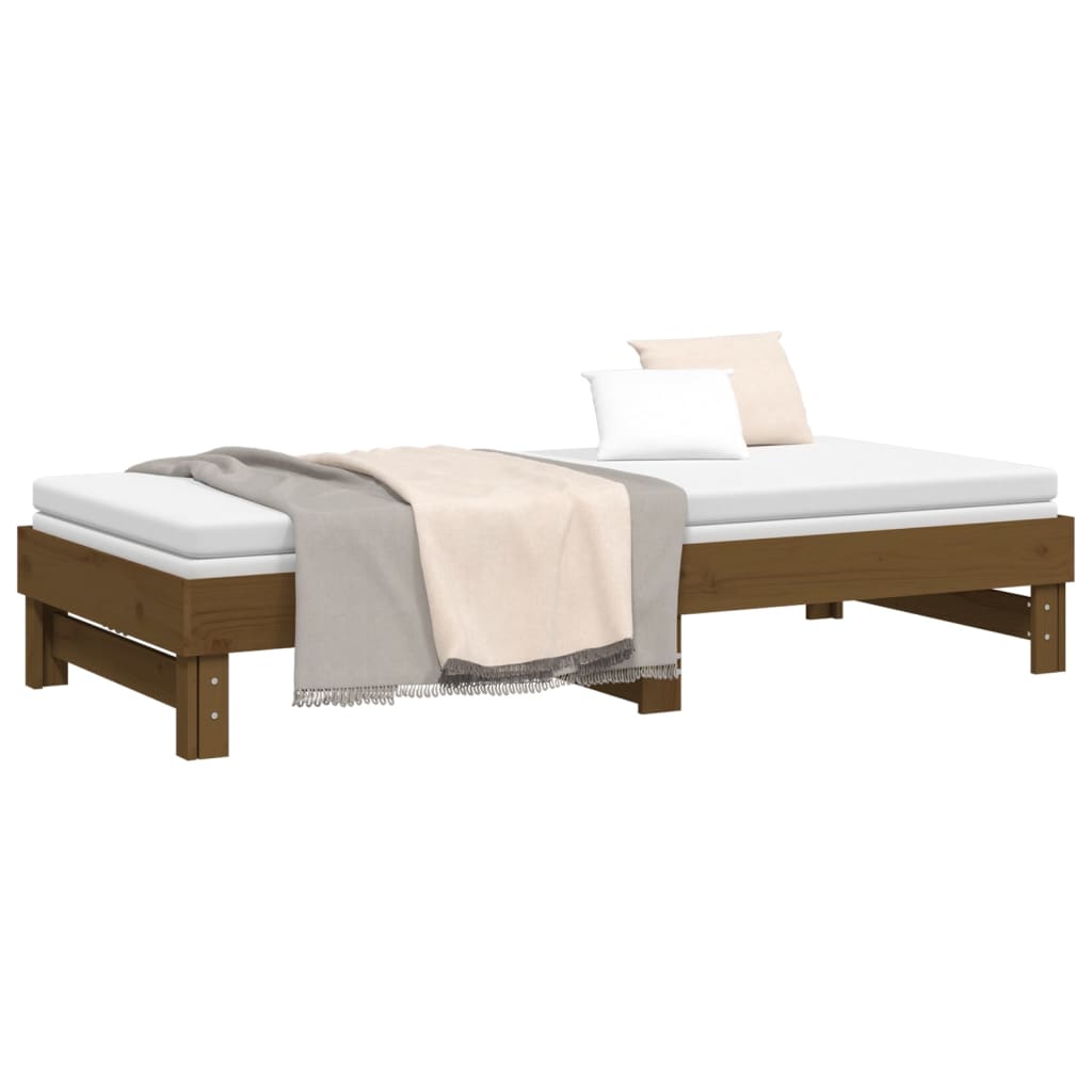 vidaXL Dormeuse Estraibile Ambra 2x(100x200) cm Legno Massello di Pino