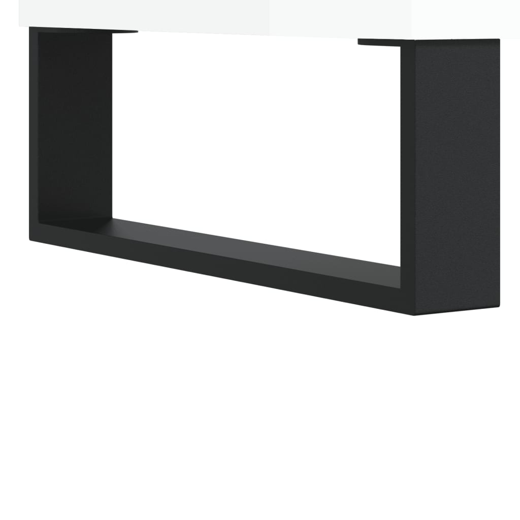 vidaXL Tavolino da Salotto Bianco Lucido 104x60x35cm Legno Multistrato