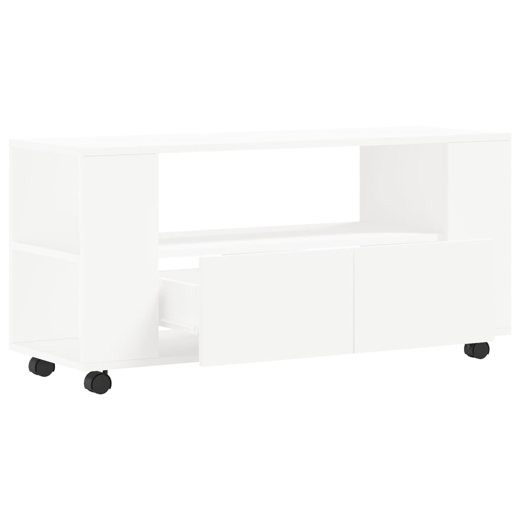 vidaXL Mobile Porta TV Bianco 102x34,5x43 cm in Legno Multistrato