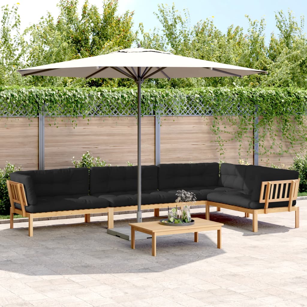 vidaXL Set Divano Pallet Giardino 5pz con Cuscini Massello Acacia