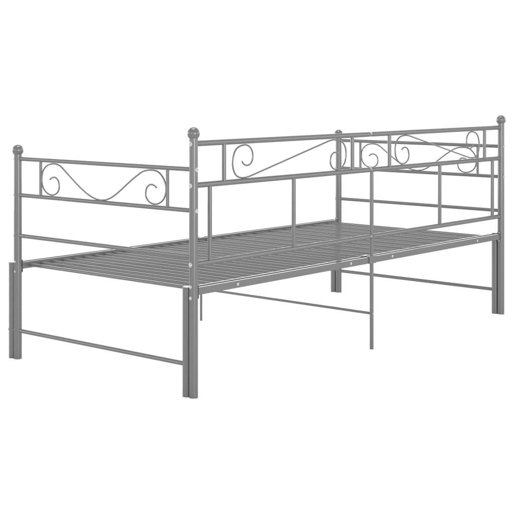 vidaXL Telaio Divano Letto Estraibile Grigio in Metallo 90x200 cm