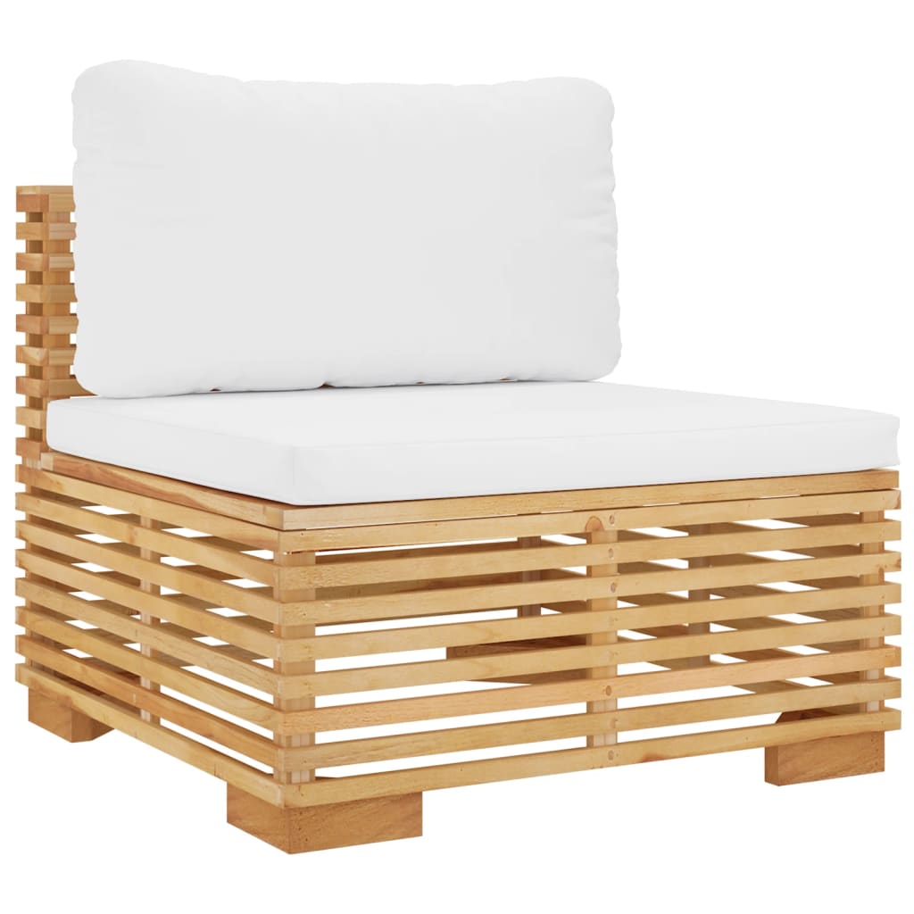 vidaXL Set Divani da Giardino 5 pz con Cuscini Legno Massello di Teak