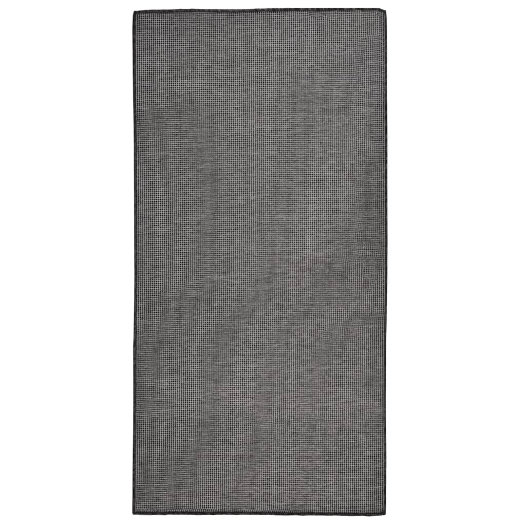 vidaXL Tappeto da Esterni a Tessitura Piatta 100x200 cm Grigio