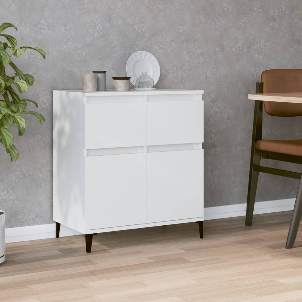 vidaXL Credenza Bianca 60x35x70 cm in Legno Multistrato