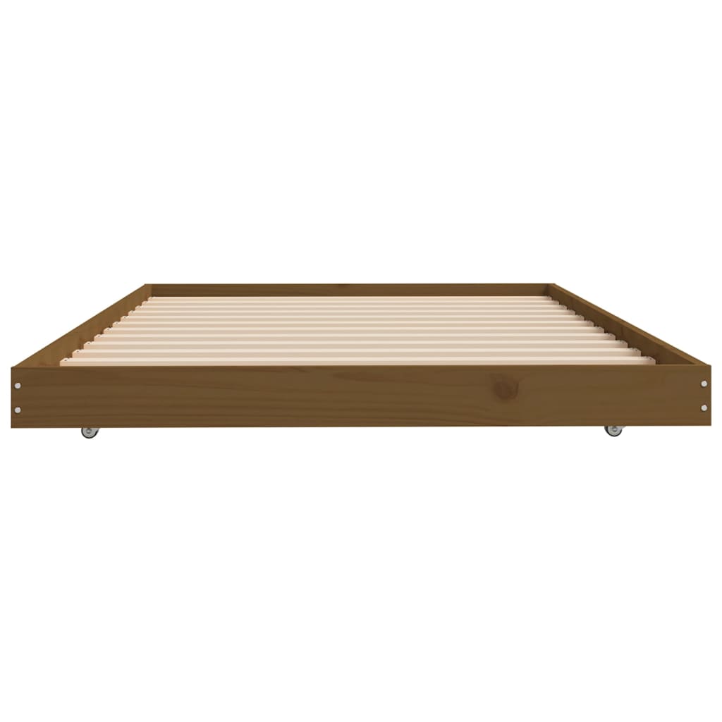 vidaXL Giroletto Marrone Ambra 100x200 cm in Legno Massello di Pino