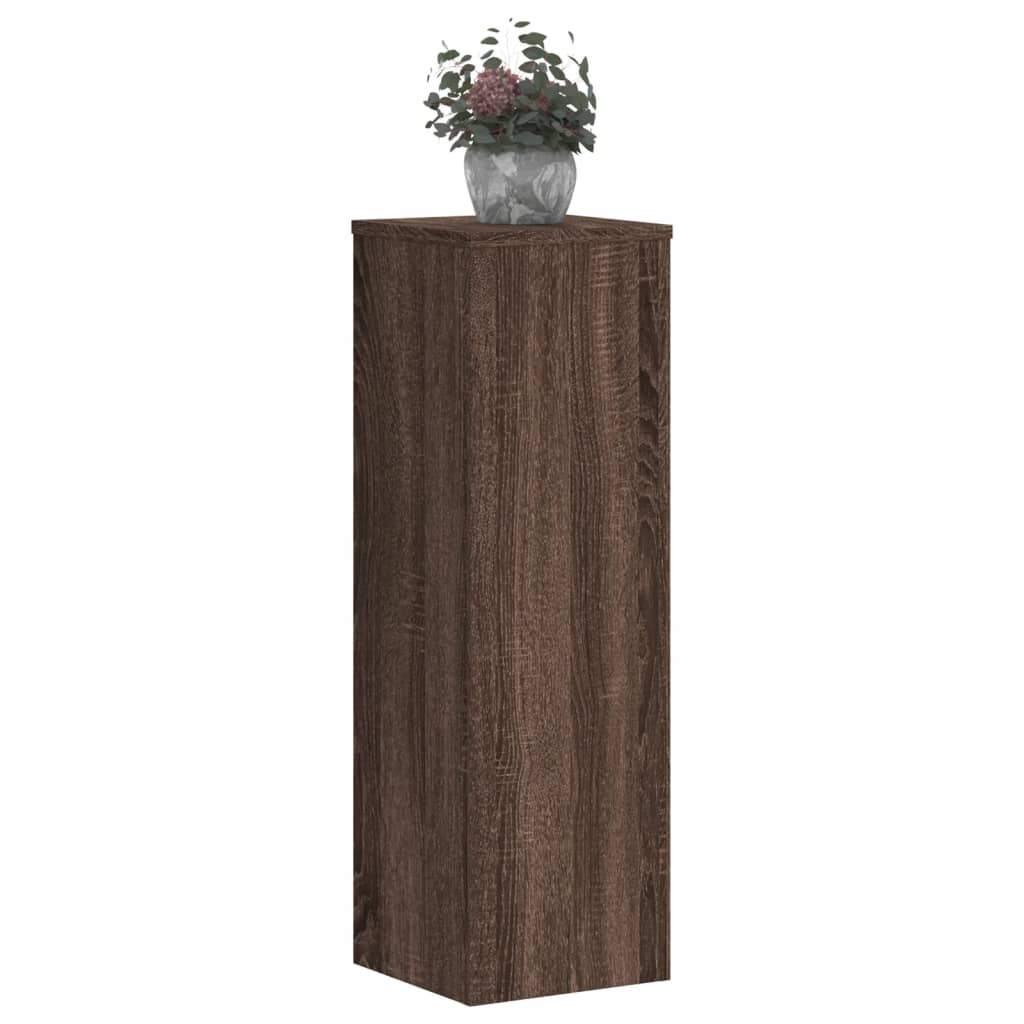 vidaXL Supporti per Piante 2 pz Marrone 25x25x80 cm Legno Multistrato