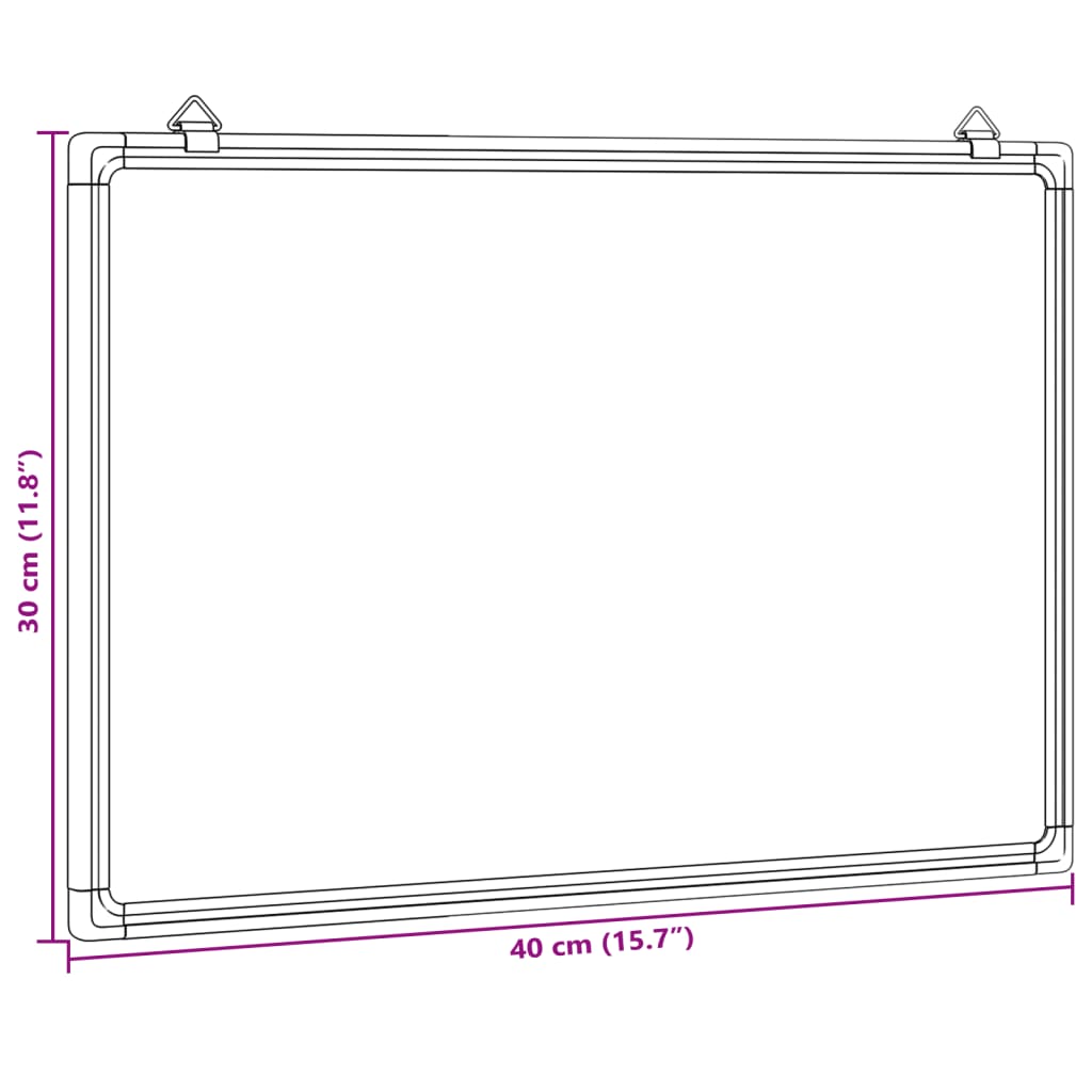 vidaXL Lavagna Magnetica 40x30x1,7 cm in Alluminio