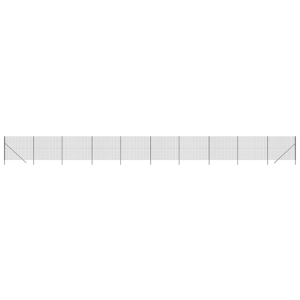 vidaXL Recinzione Metallica Antracite 1,6x25 m in Acciaio Zincato