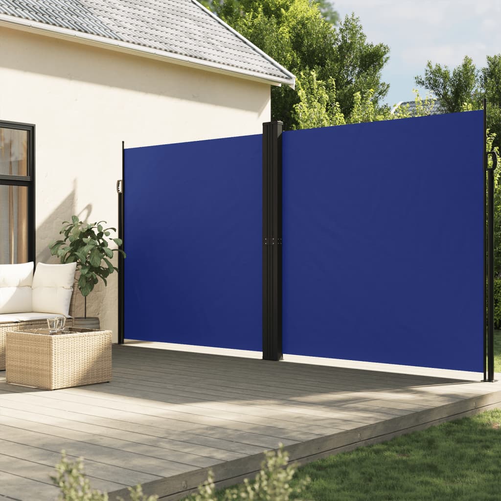 vidaXL Tenda da Sole Laterale Retrattile Blu 200x1200 cm