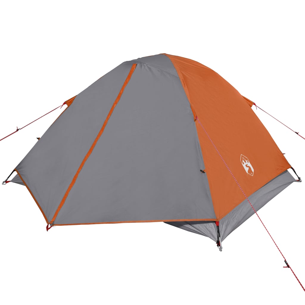 vidaXL Tenda da Campeggio a Cupola 3 Persone Arancione Impermeabile