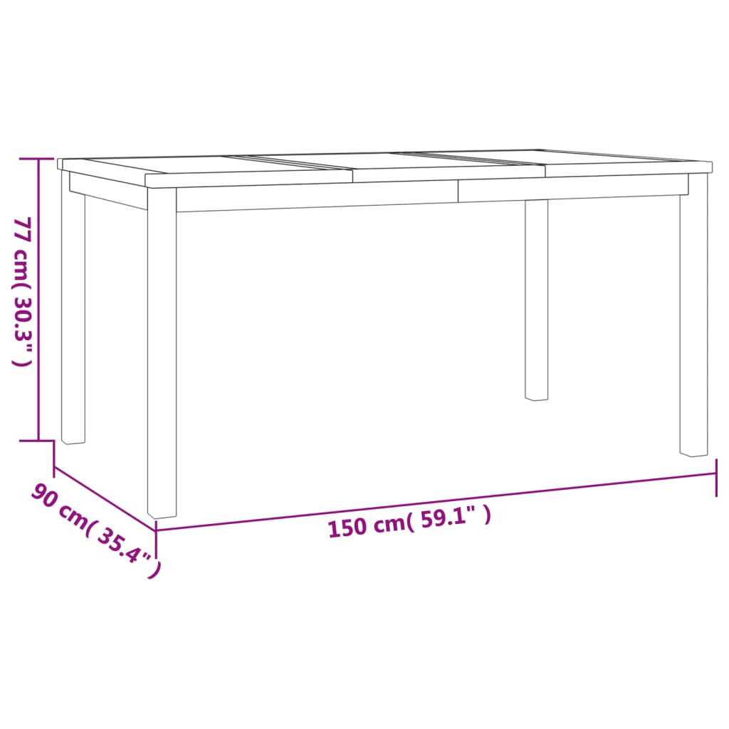 vidaXL Set da Pranzo per Giardino 4 pz in Legno Massello di Teak