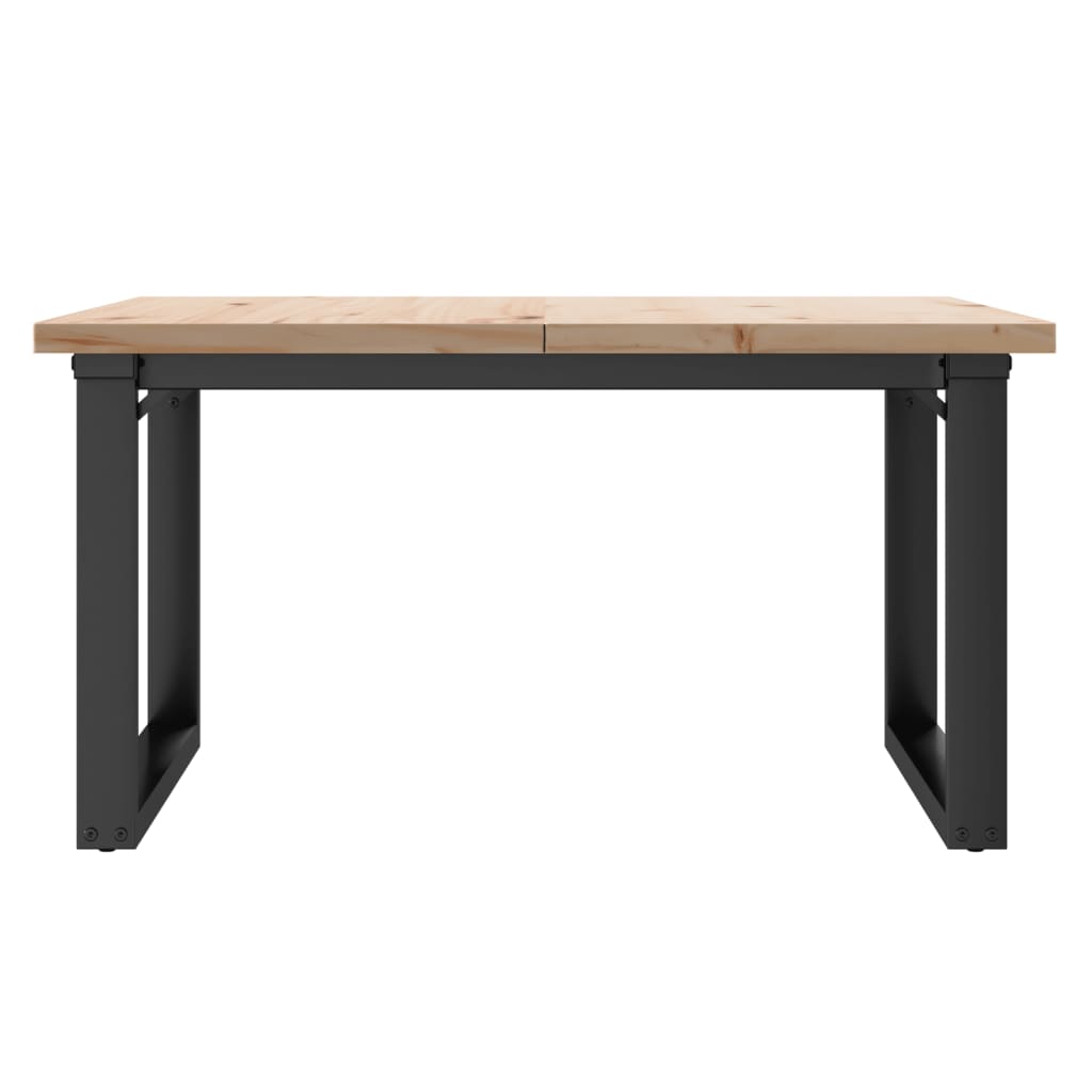 vidaXL Tavolino Salotto Telaio a O 90x90x45,5 cm Legno Pino e Acciaio