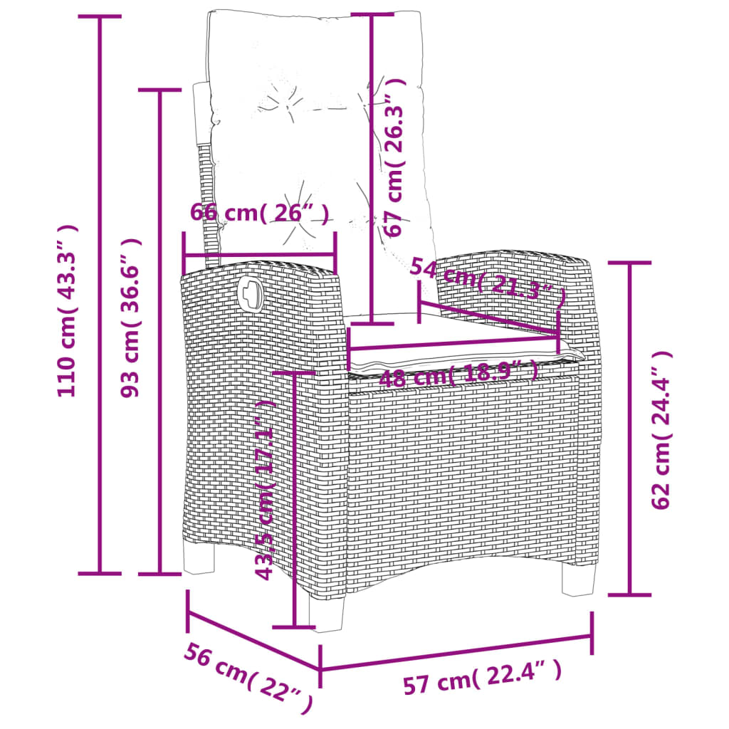 vidaXL Set da Pranzo da Giardino 5 pz Nero con Cuscini in Polyrattan