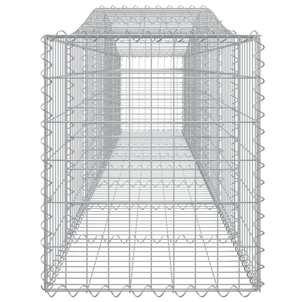 vidaXL Cesti Gabbioni ad Arco 5 pz 400x50x60/80 cm Ferro Zincato