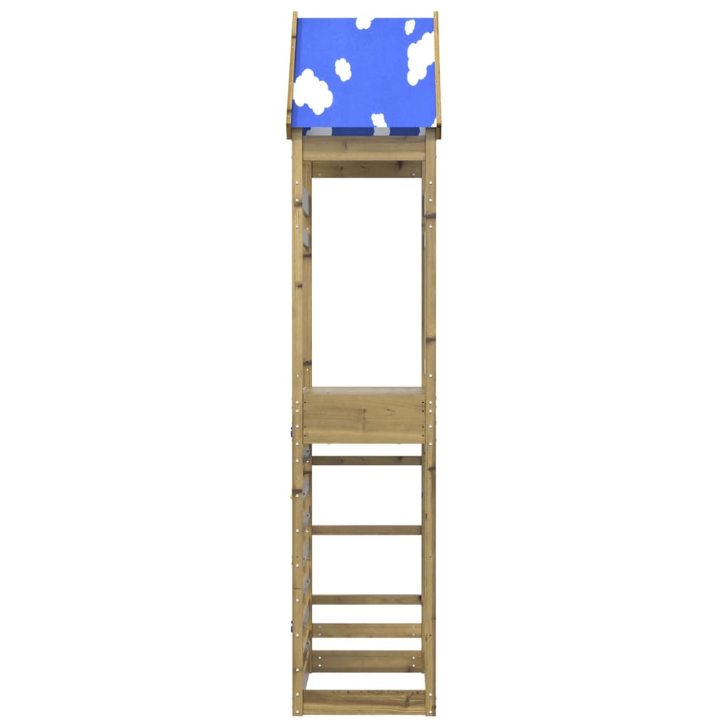 vidaXL Torre da Gioco con Arrampicata 85x52,5x265 cm Pino Impregnato