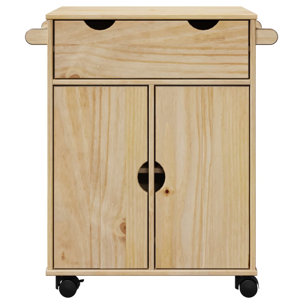 vidaXL Carrello da Cucina OTTA 59x45x80 cm in Legno Massello di Pino