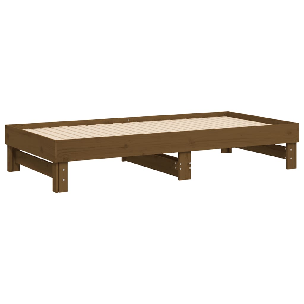 vidaXL Dormeuse Estraibile Ambra 2x(90x190) cm Legno Massello di Pino