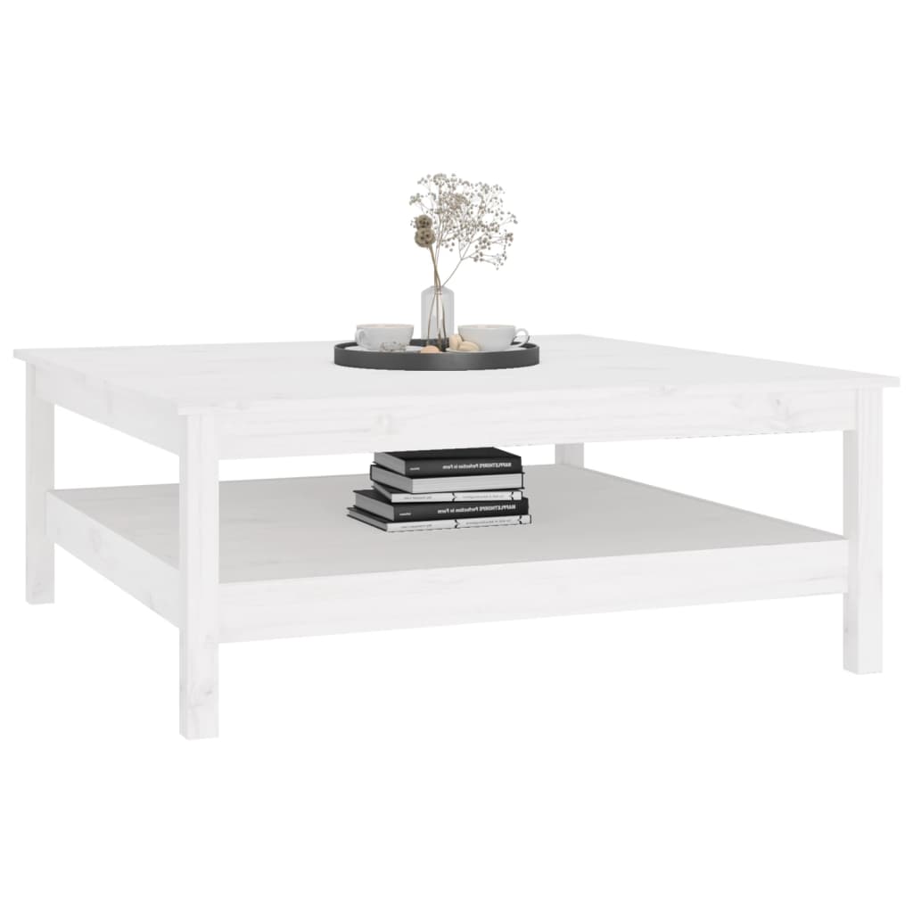 en.casa] Tavolino da Salotto Bianco Opaco 100 x 60 x 43cm Salotto tavolino  d'appoggio con mensola : : Casa e cucina