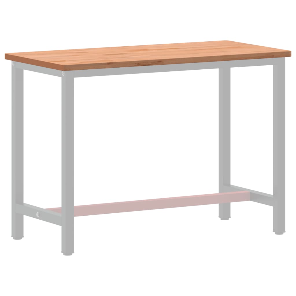 vidaXL Piano Scrivania 115x55x2,5 cm in Legno Massello di Faggio