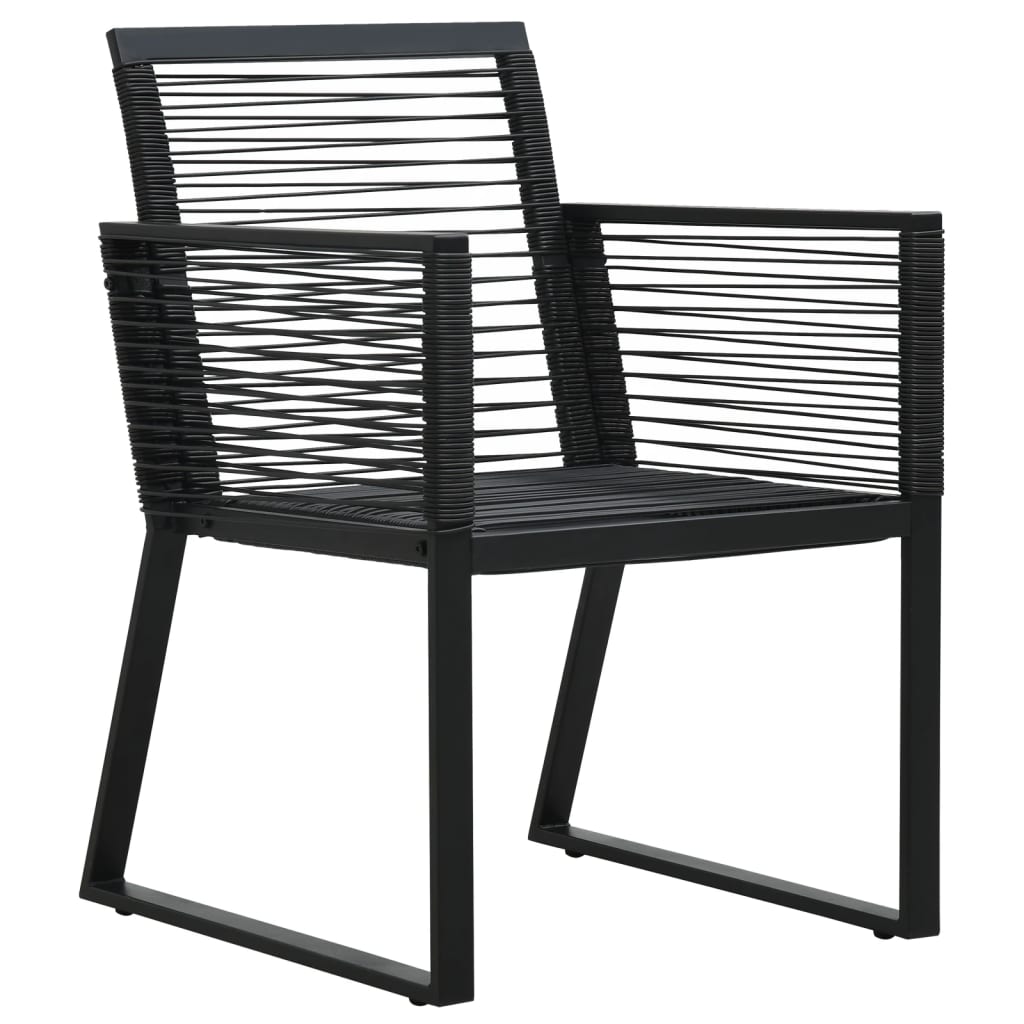 vidaXL Set da Pranzo da Giardino 7 pz Nero in Rattan PVC