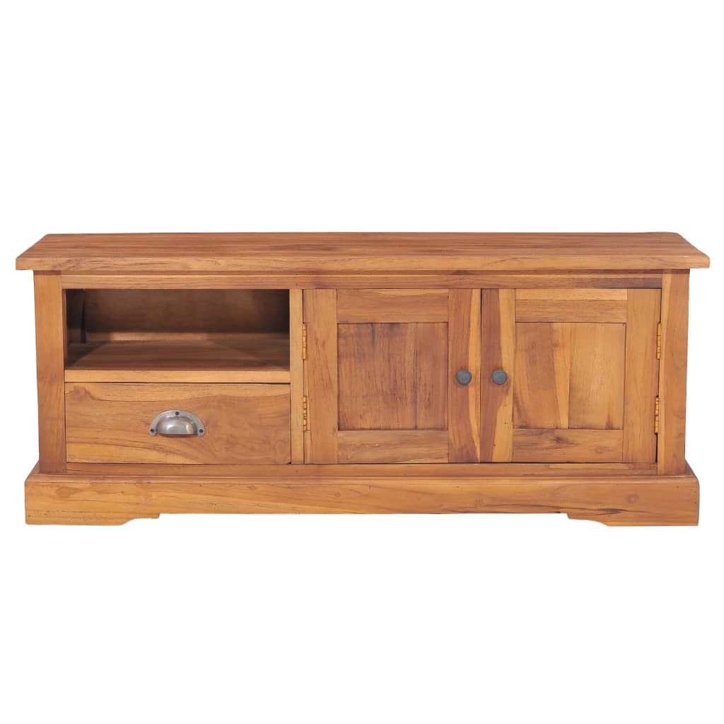 vidaXL Mobile Porta TV 100x30x40 cm in Legno Massello di Teak