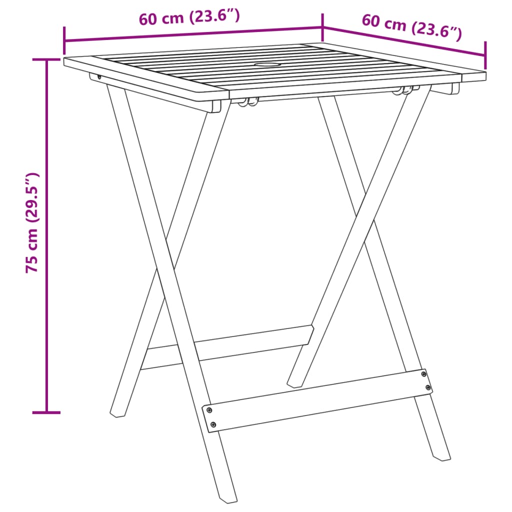 vidaXL Set da Bistrot 3pz Bianco Crema in Tessuto e Legno Massello