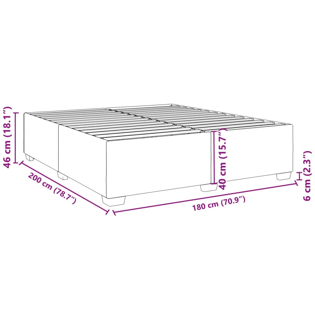 vidaXL Giroletto Cappuccino 180x200 cm in Similpelle