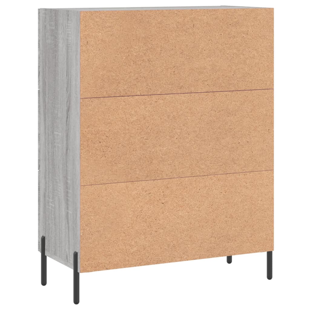 vidaXL Credenza Grigio Sonoma 69,5x34x90 cm in Legno Multistrato