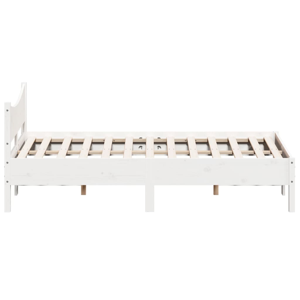 vidaXL Letto senza Materasso Bianco 120x190 cm Legno Massello di Pino