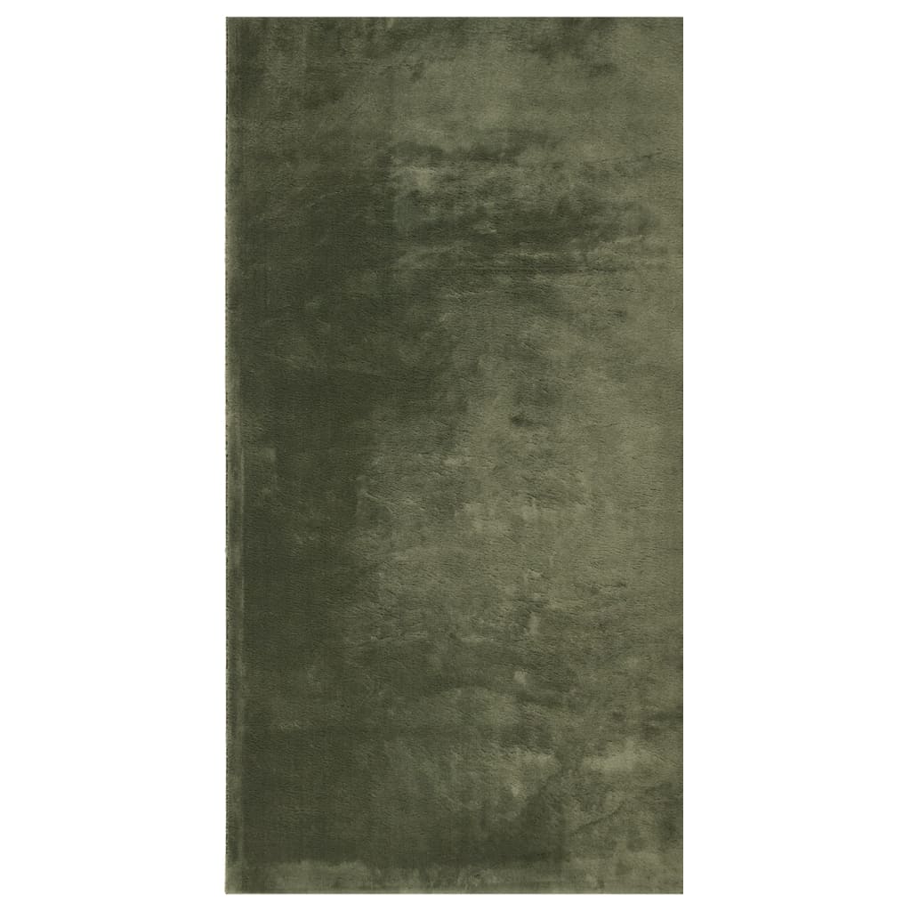 vidaXL Tappeto Pelo Corto HUARTE Morbido Lavabile Verde Bosco 80x150cm