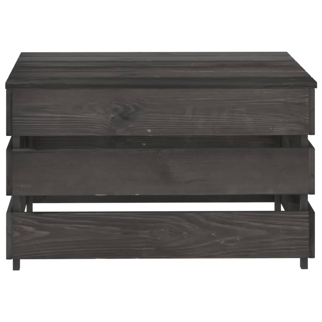 vidaXL Set Salotto da Giardino 3 pz in Legno di Pino Impregnato Grigio