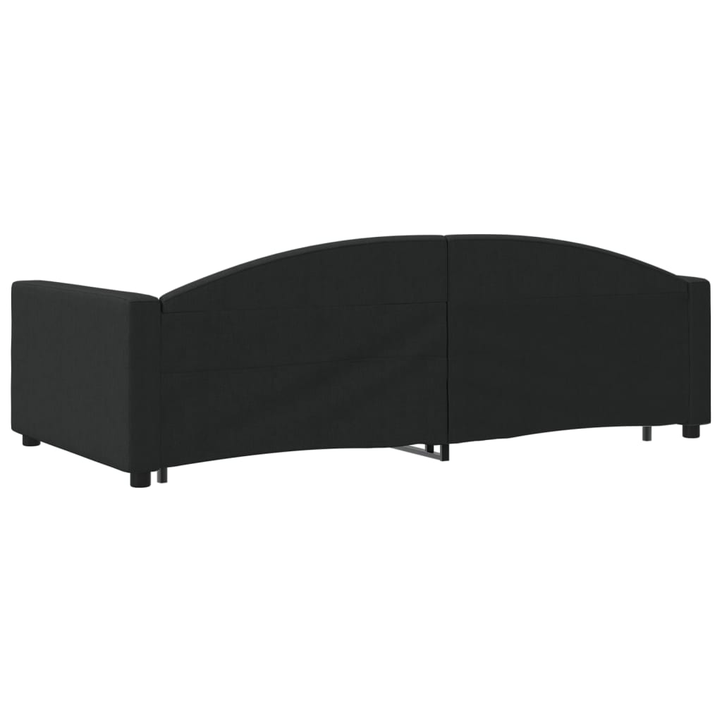 vidaXL Divano Letto con Letto Estraibile Nero 100x200 cm in Tessuto