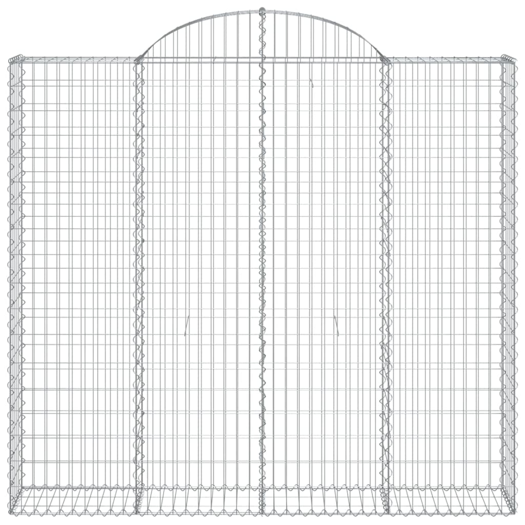 vidaXL Cesti Gabbioni ad Arco 9 pz 200x50x180/200 cm Ferro Zincato