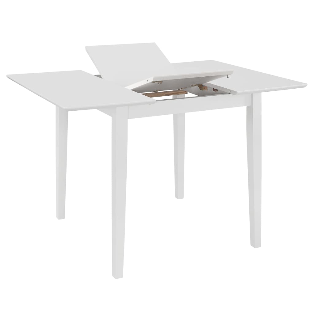 vidaXL Tavolo da Pranzo Estensibile Bianco (80-120)x80x74 cm in MDF