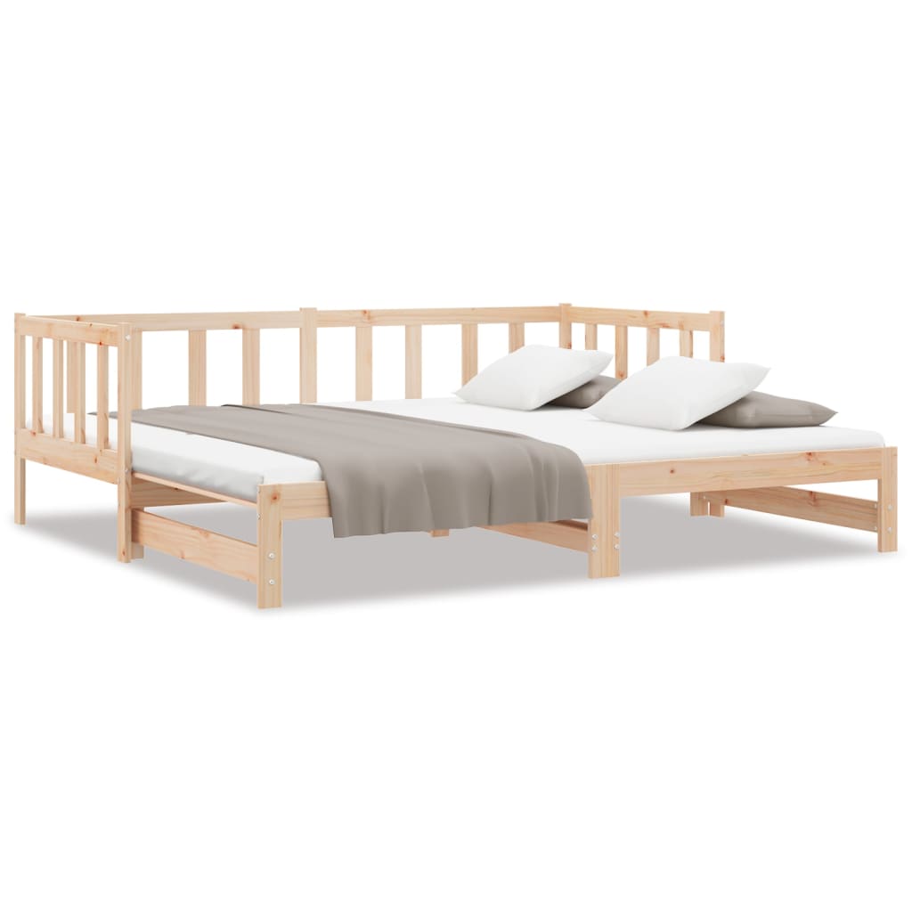 vidaXL Divano Letto con Letto Estraibile 80x200cm Legno Massello Pino