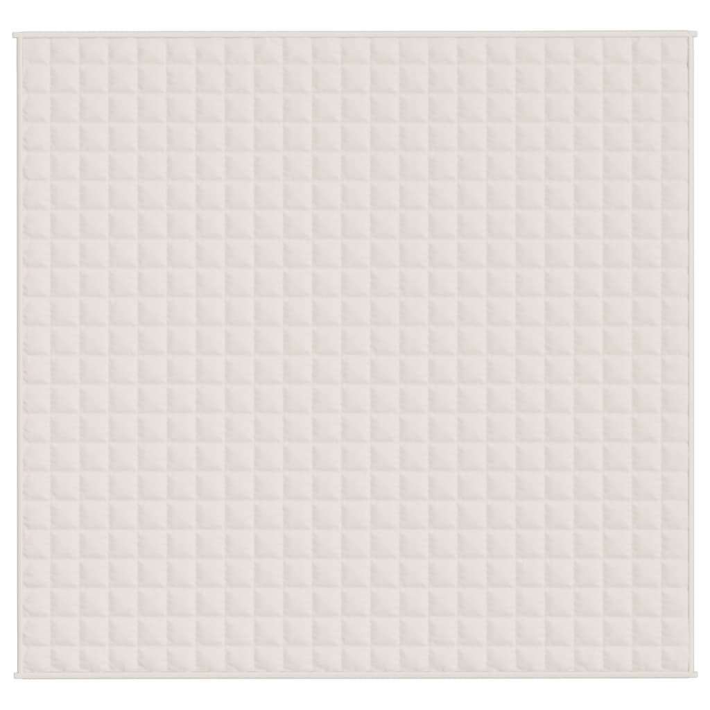 vidaXL Coperta Ponderata Crema Chiaro 220x230 cm 11 kg Tessuto