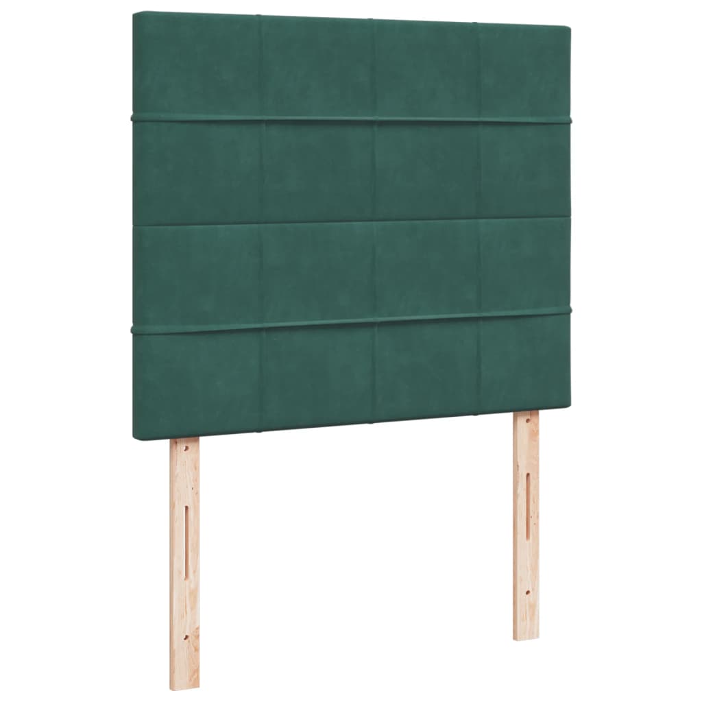 vidaXL Giroletto a Molle con Materasso Verde Scuro 120x200 cm Velluto