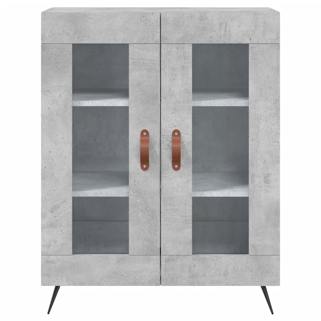 vidaXL Credenza Grigio Cemento 69,5x34x180 cm in Legno Multistrato