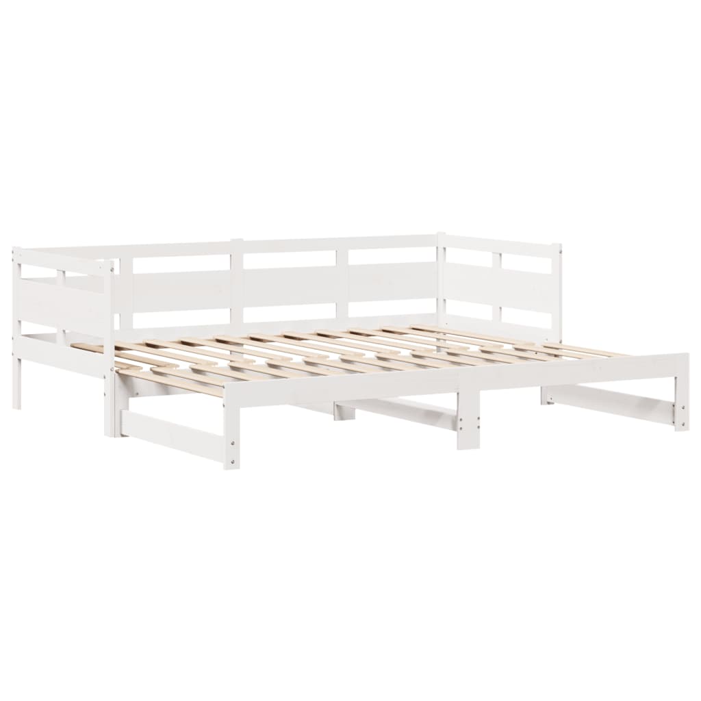 vidaXL Dormeuse Letto Estraibile e Cassetti Bianca 80x200cm Legno Pino